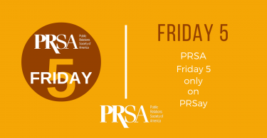 PRSA Friday Five banner