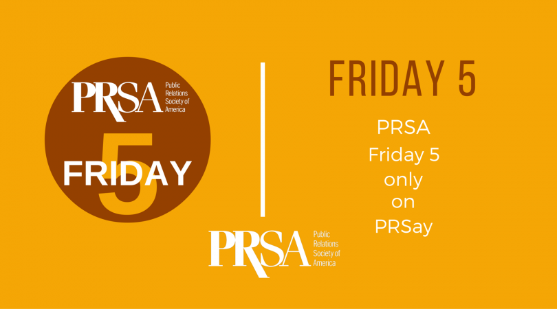 PRSA Friday Five banner